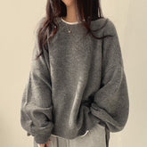 Übergroßer Pullover mit geteiltem Saum